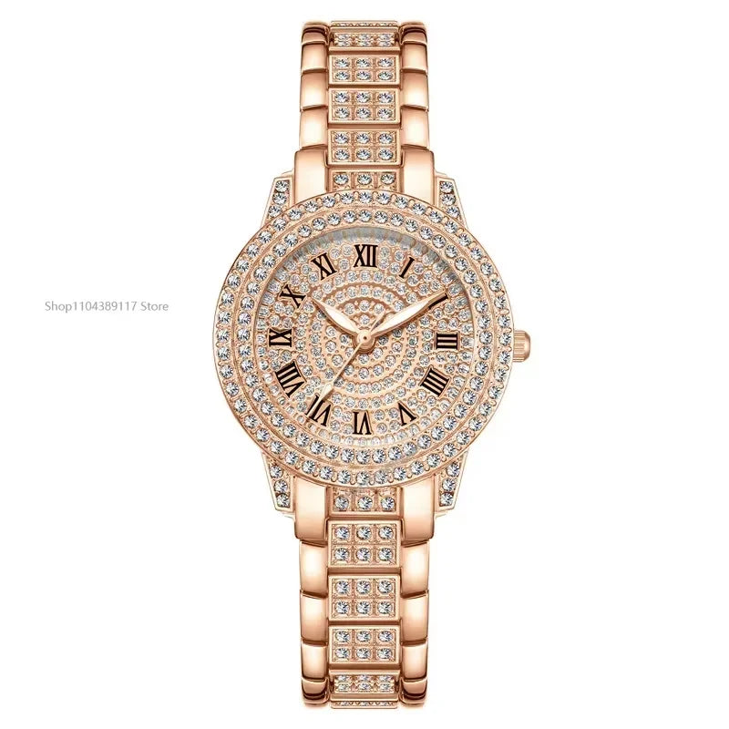 Luxury Crystal Women’s Watch - Gold, Rose Gold & Silver
