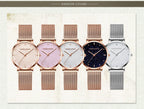 Hannah Martin Rose Gold Mesh Watch – Elegant Women’s Luxury Timepiece