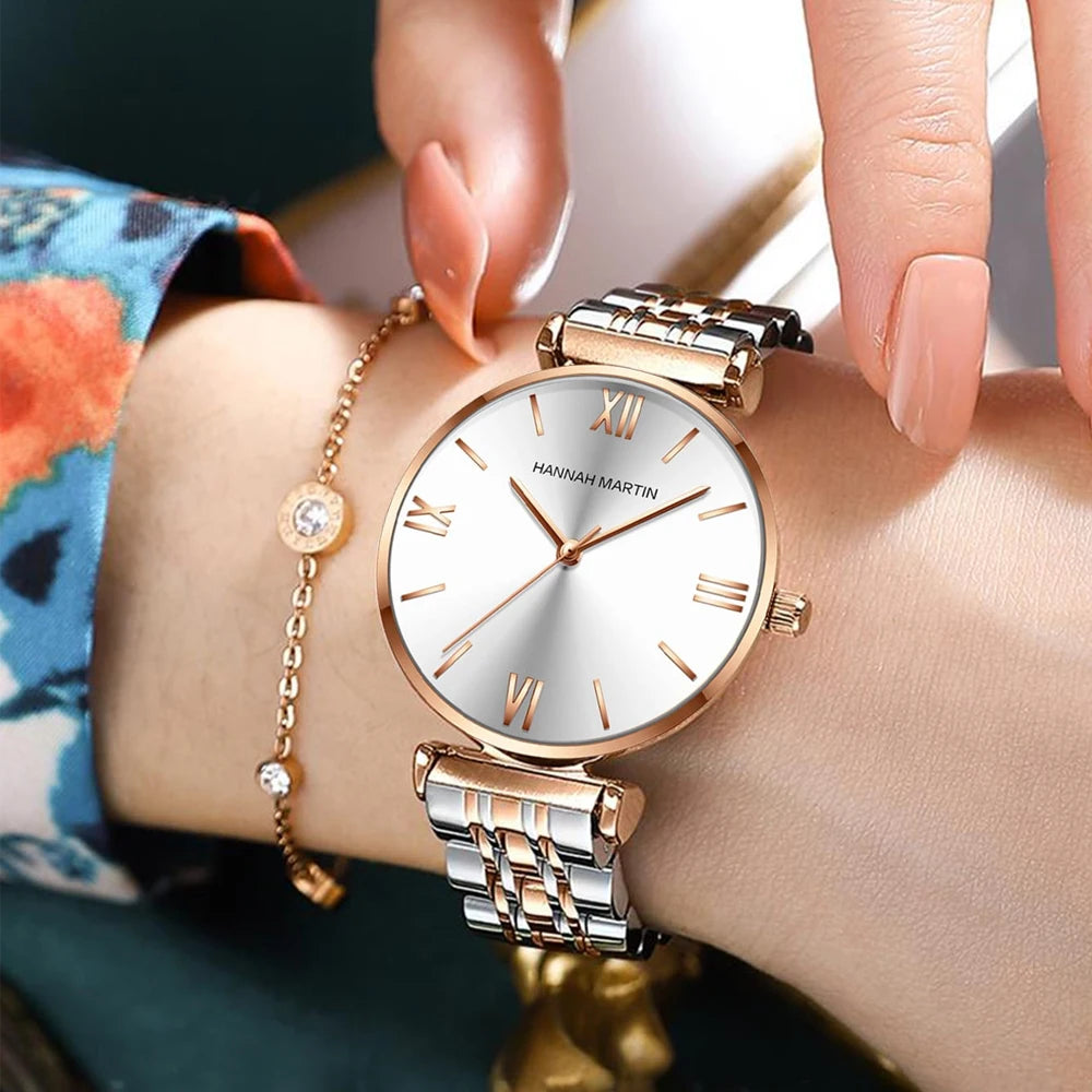 Hannah Martin Classic Two-Tone Watch – Sophisticated & Timeless