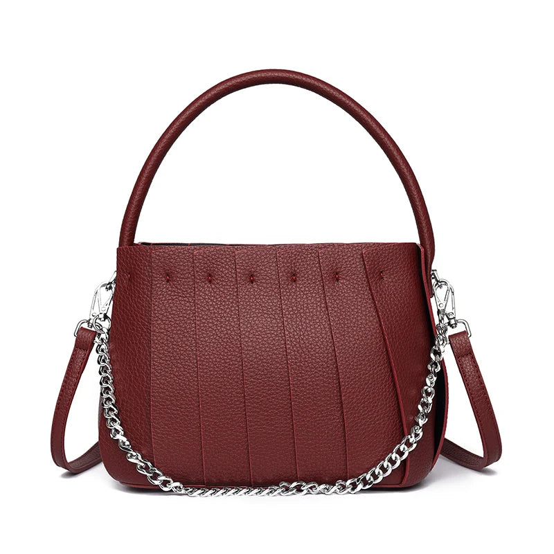 Structured Women's Handbag – Elegant Faux Leather with Inner Storage