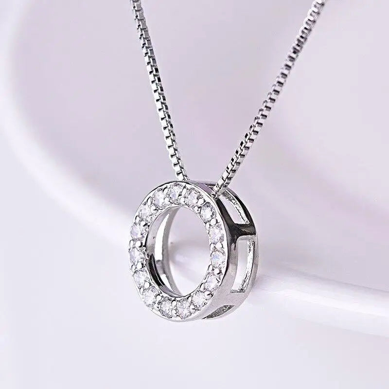 Elegant Sparkling Cubic Zirconia Necklace – 45cm