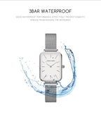 Elegant Square Dial Mesh Strap Watch – Multiple Colours