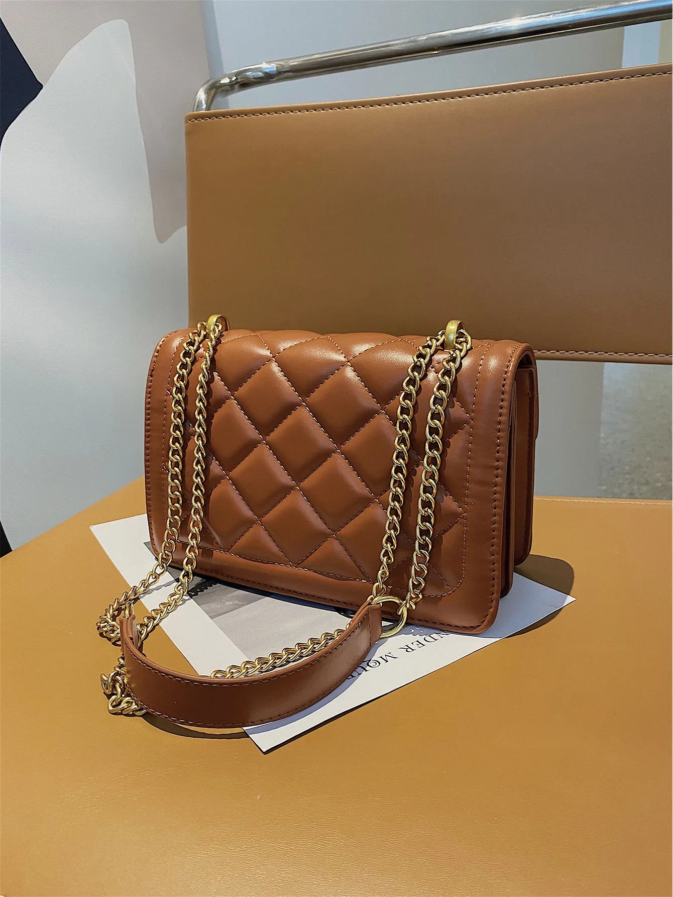 Elegant Quilted Chain Bag
