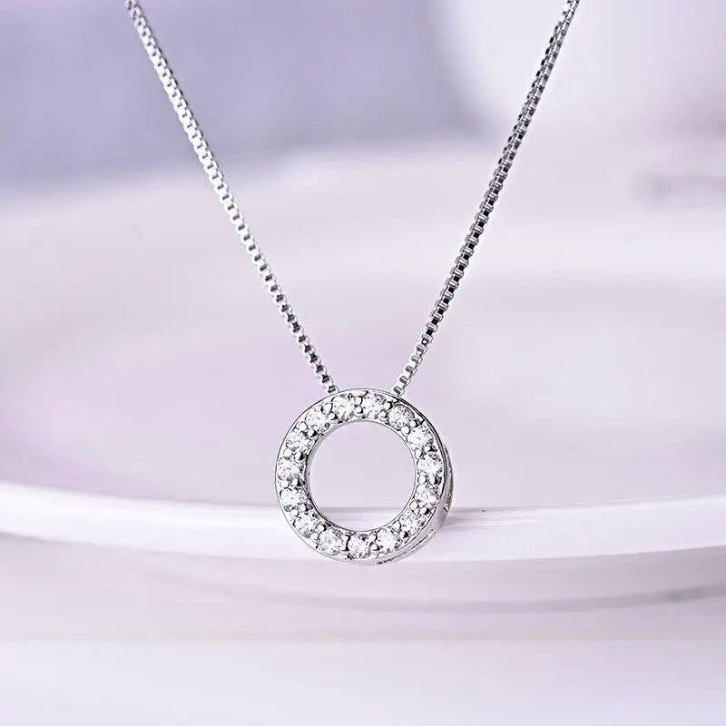 Elegant Sparkling Cubic Zirconia Necklace – 45cm
