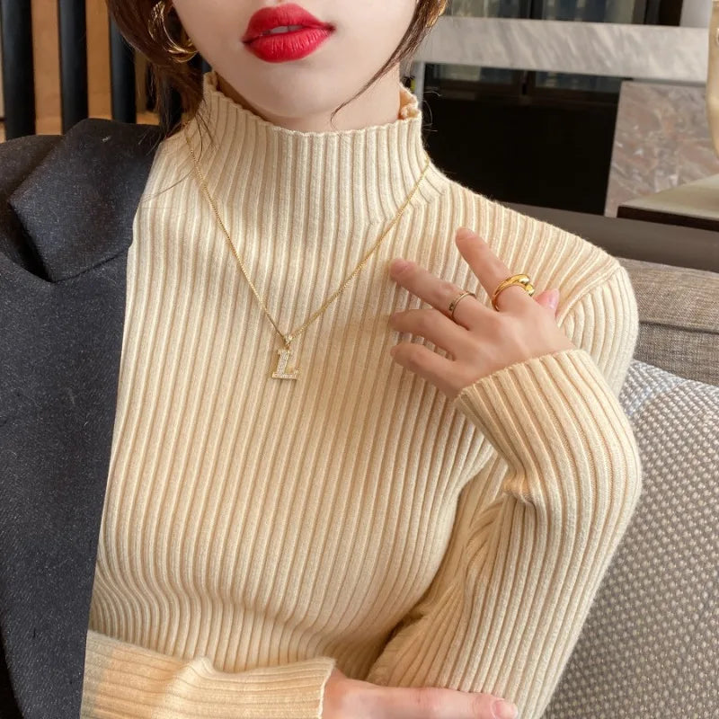 Ribbed Knit Long Sleeve Top – Chic Warmth & Effortless Style for Autumn & Winter
