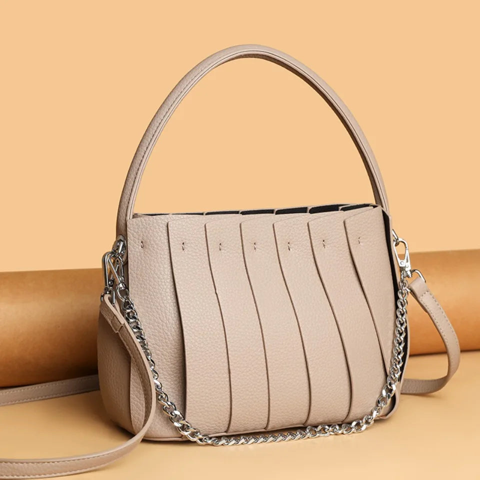 Structured Women's Handbag – Elegant Faux Leather with Inner Storage