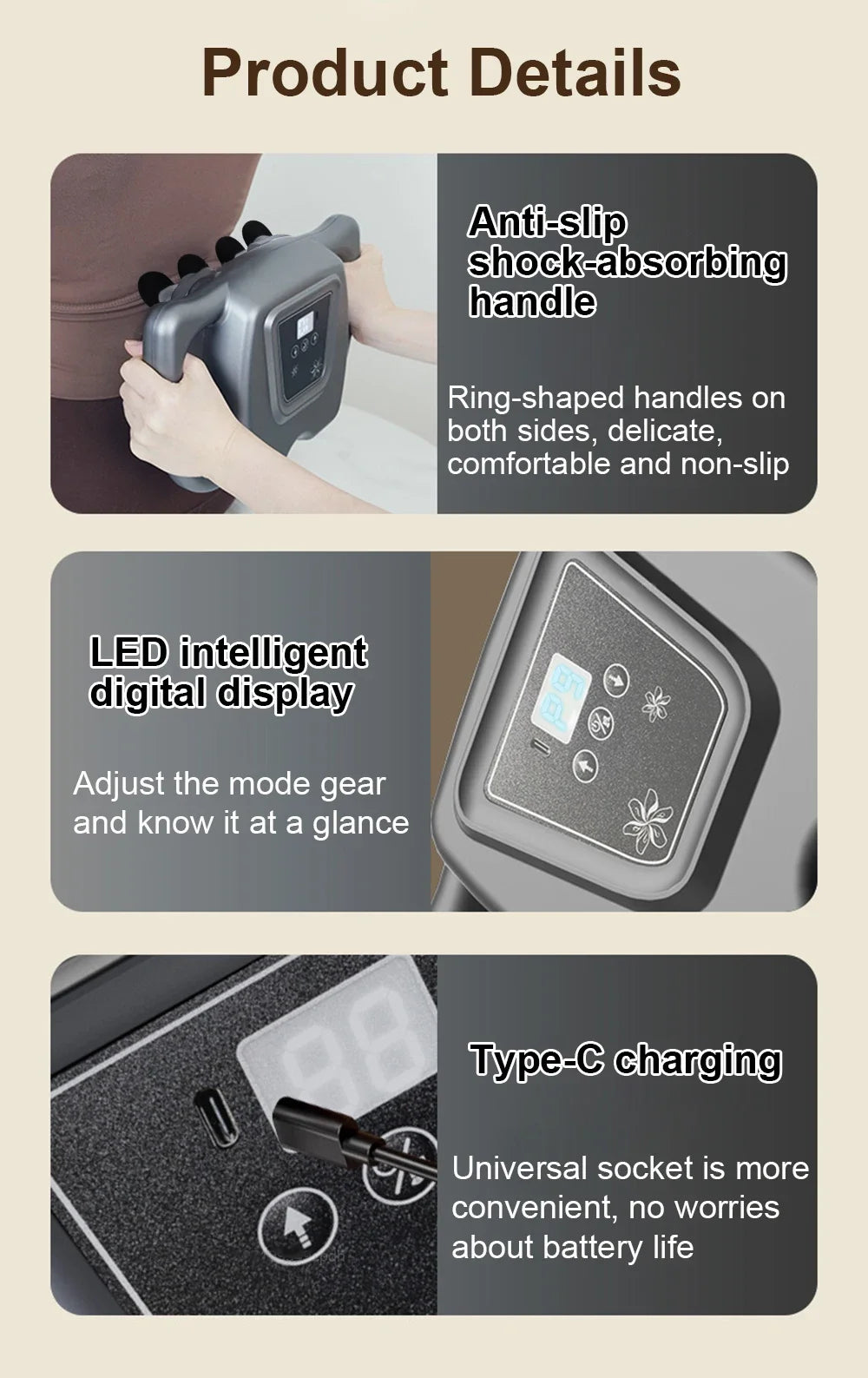 Elegant Multi-Point Heated Massager