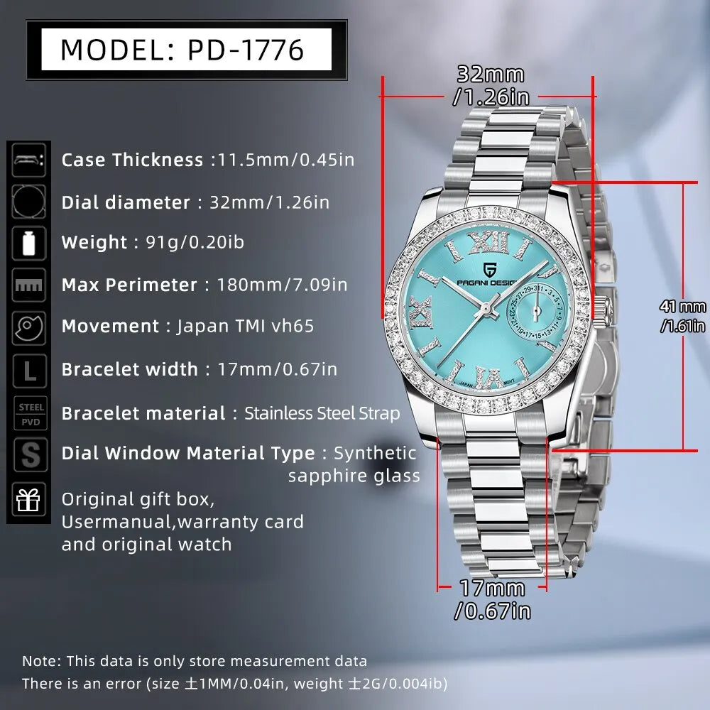 Sapphire Crystal Roman Dial Fashion Watch