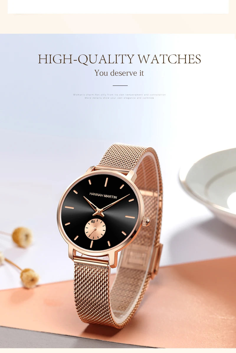 Classic Round Dial Mesh Strap Watch – Multiple Colours