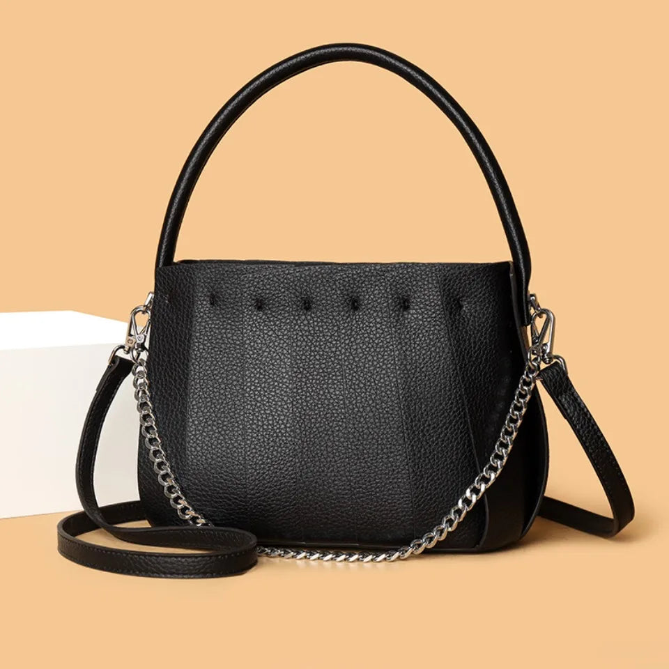 Structured Women's Handbag – Elegant Faux Leather with Inner Storage
