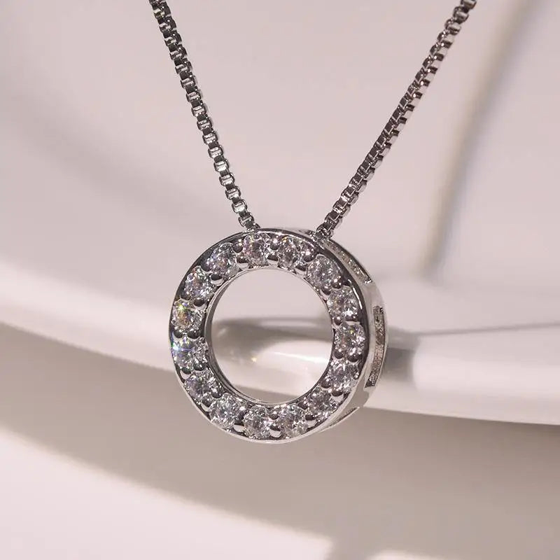 Elegant Sparkling Cubic Zirconia Necklace – 45cm