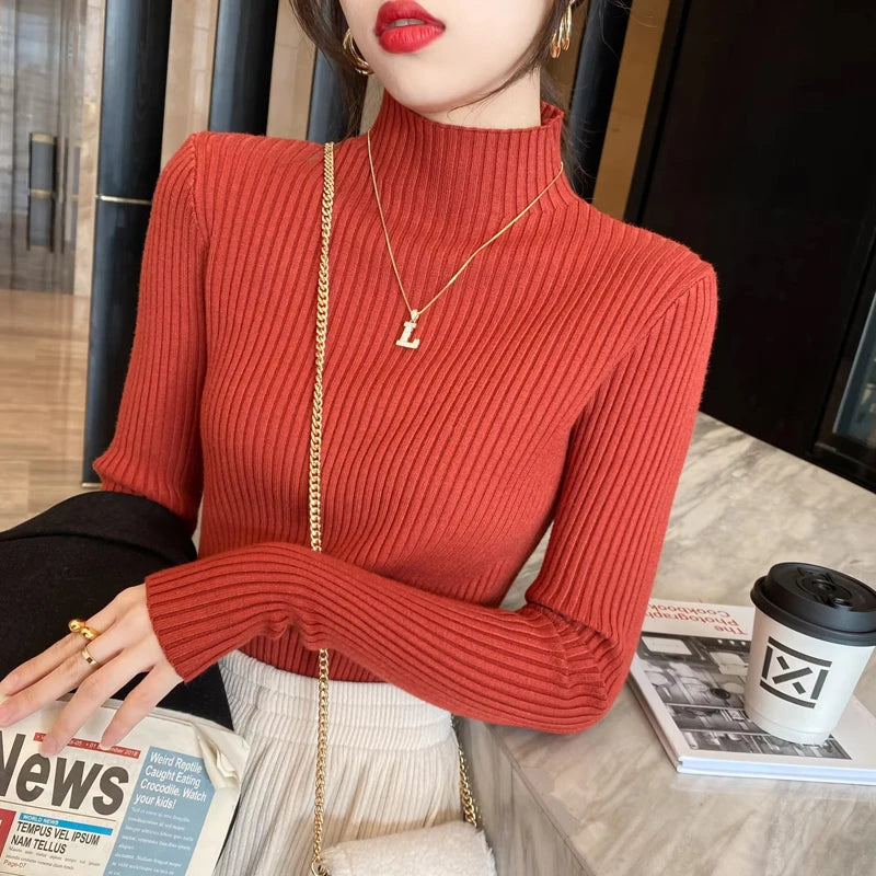 Ribbed Knit Long Sleeve Top – Chic Warmth & Effortless Style for Autumn & Winter