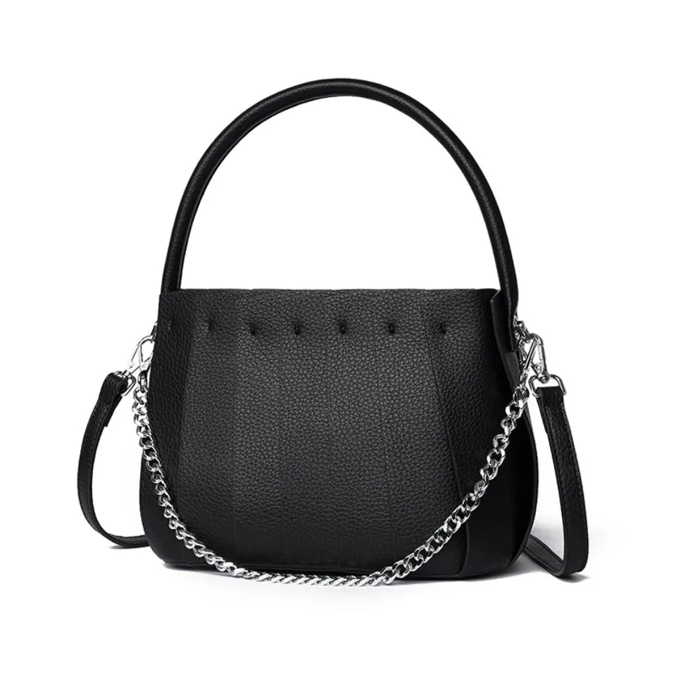Structured Women's Handbag – Elegant Faux Leather with Inner Storage
