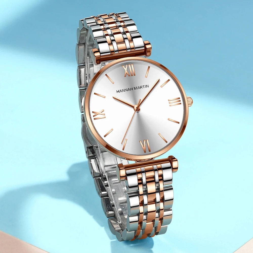 Hannah Martin Classic Two-Tone Watch – Sophisticated & Timeless