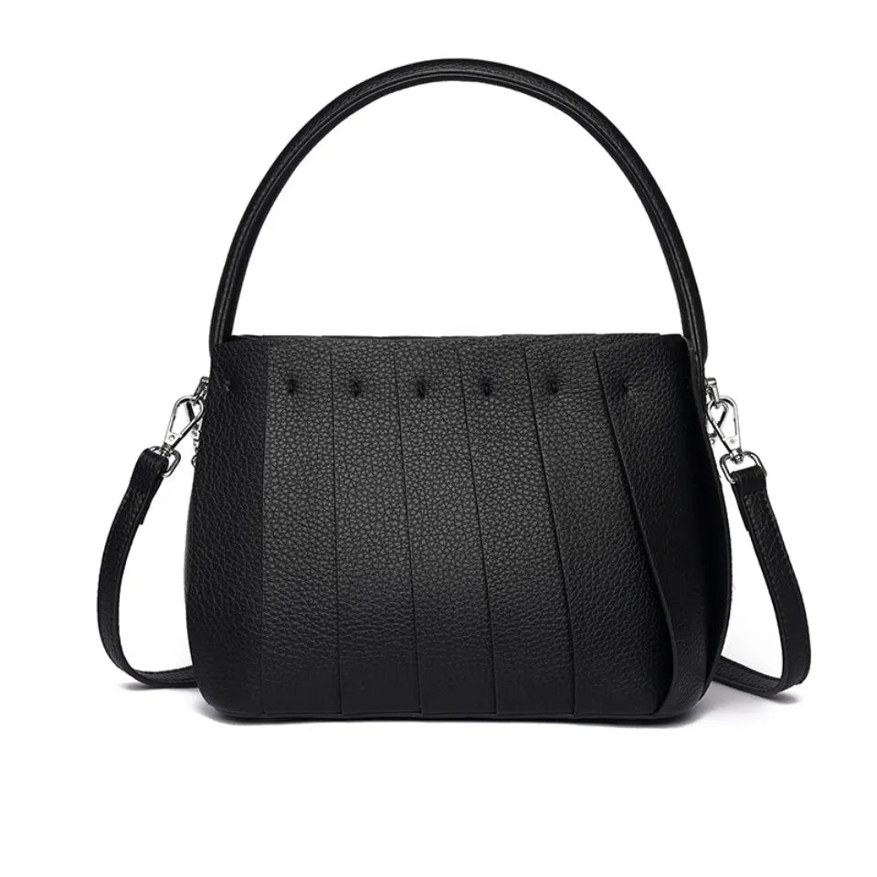 Structured Women's Handbag – Elegant Faux Leather with Inner Storage