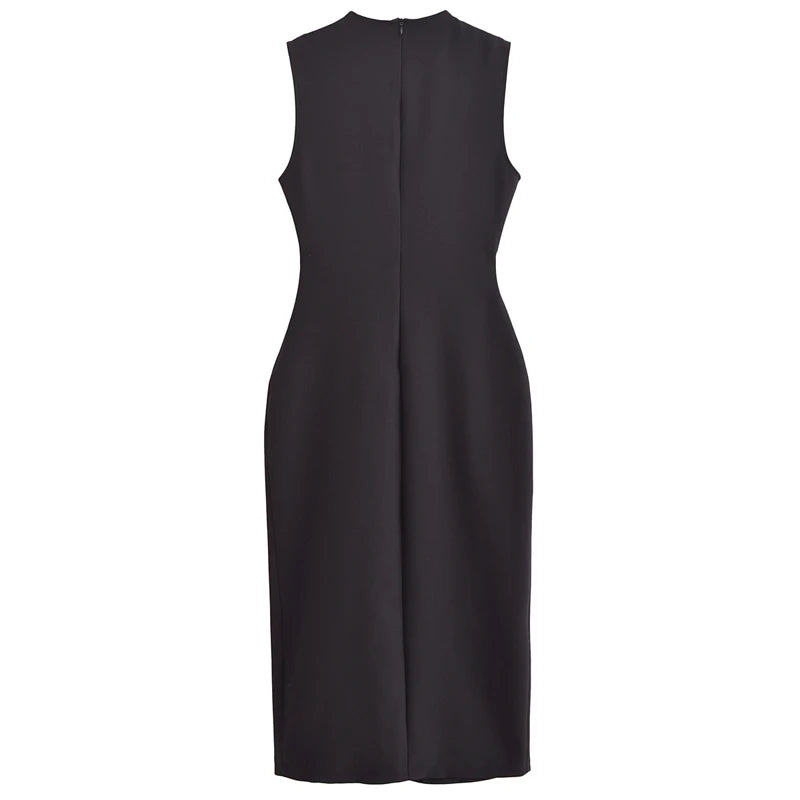 Elegant Sleeveless Belted Button-Down Midi Dress – Chic Summer & Spring Workwear UK
