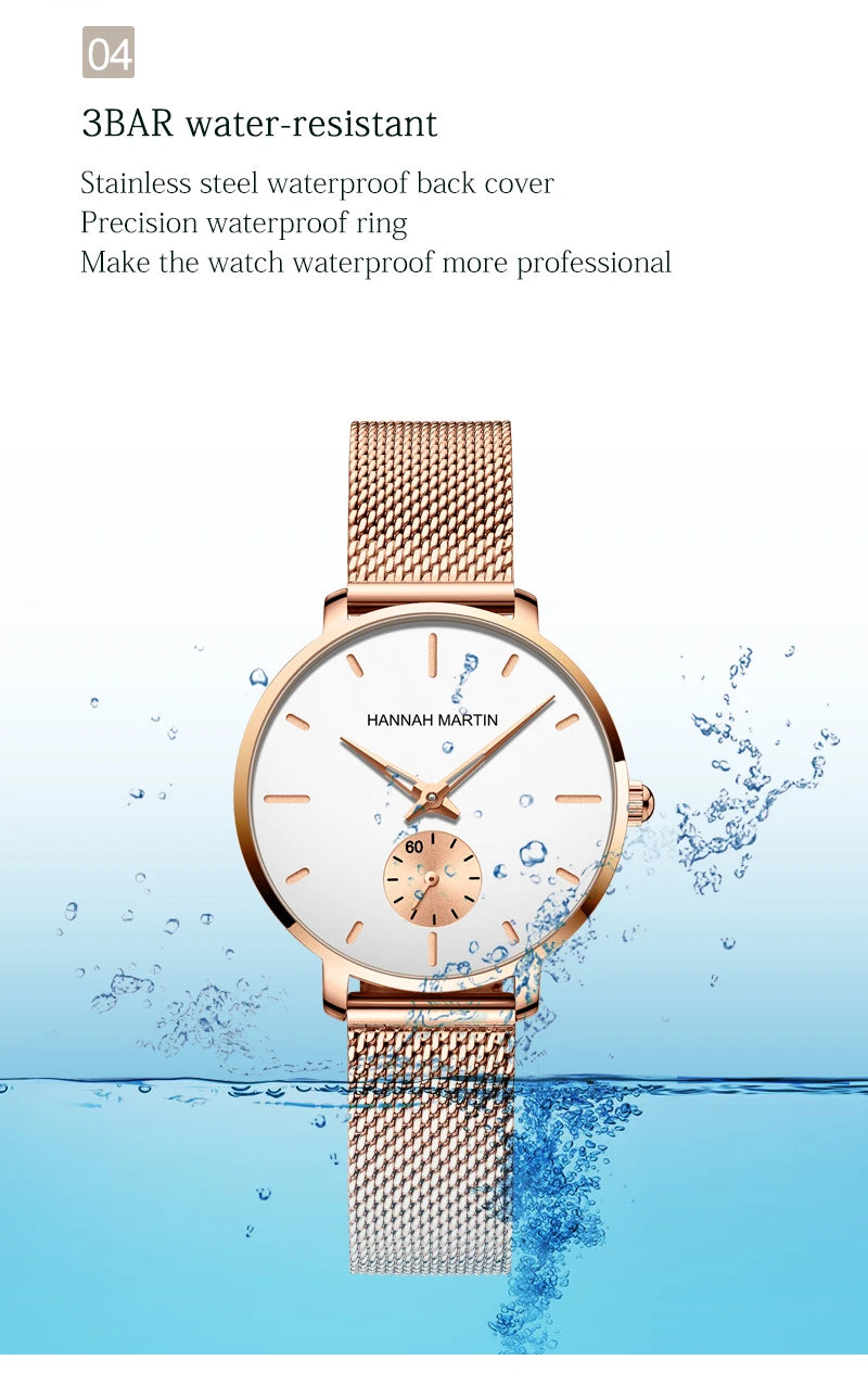 Classic Round Dial Mesh Strap Watch – Multiple Colours