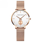 Classic Round Dial Mesh Strap Watch – Multiple Colours