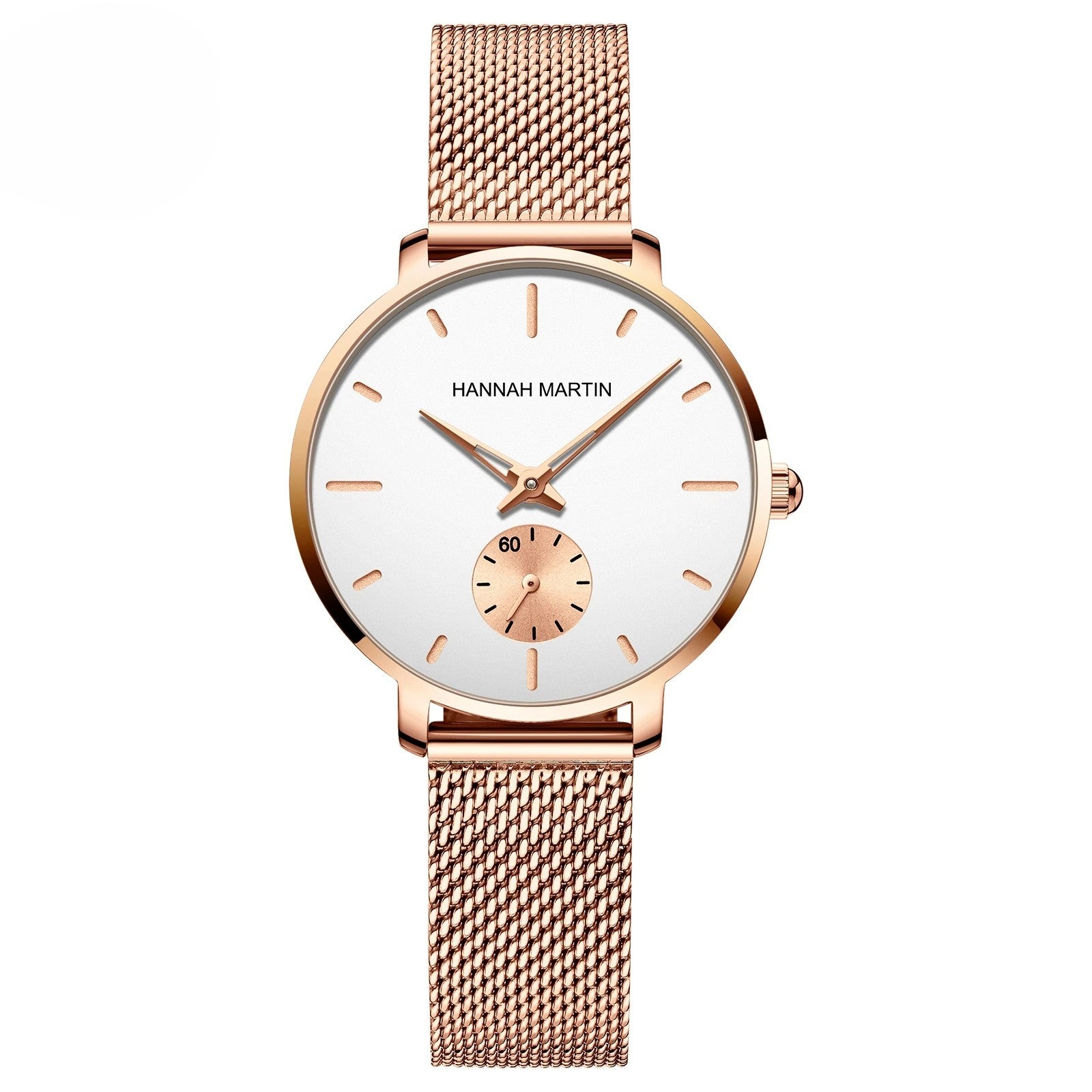 Classic Round Dial Mesh Strap Watch – Multiple Colours