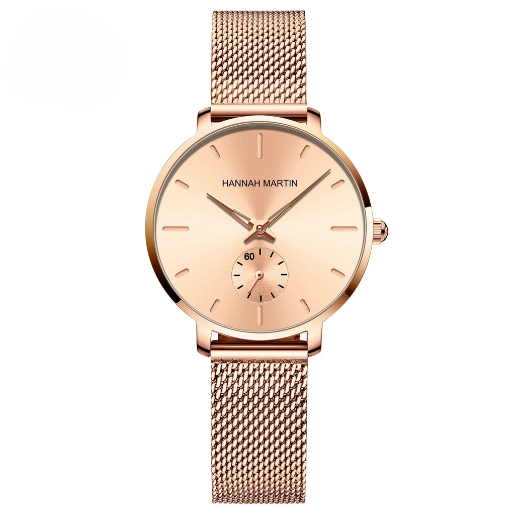 Classic Round Dial Mesh Strap Watch – Multiple Colours