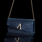 Blue & Gold Luxury Jewellery & Clutch Set – Necklace, Earrings, Bracelet & Evening Bag