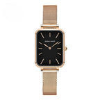 Elegant Square Dial Mesh Strap Watch – Multiple Colours